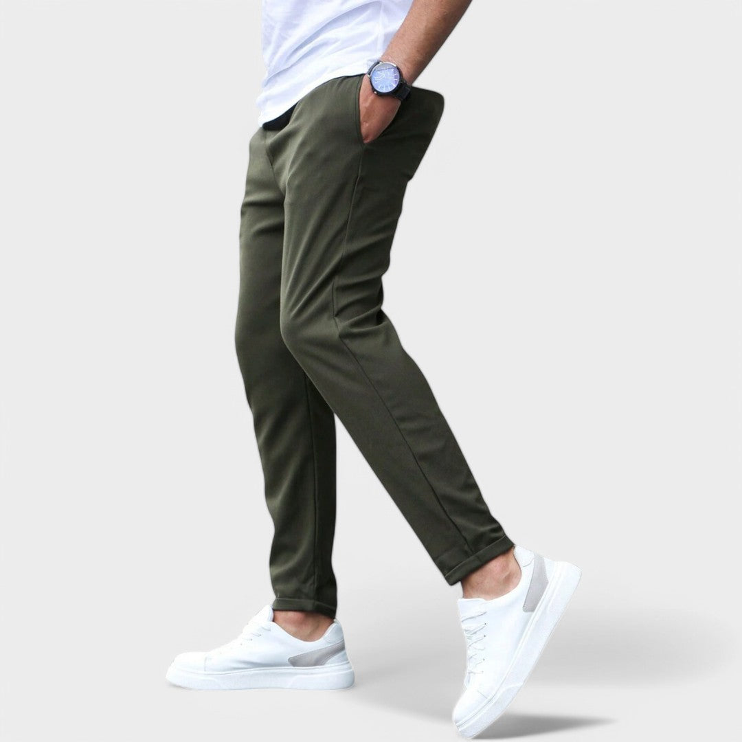 Pantalones elásticos modernos para hombre