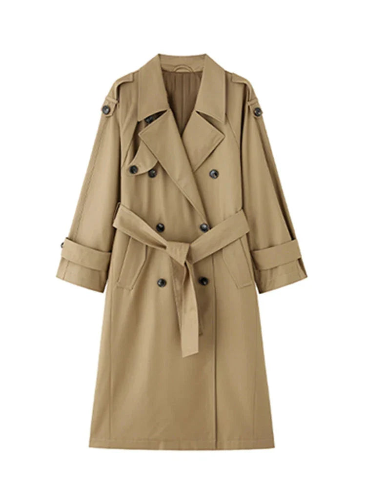 Gema gabardina oversize de color caqui