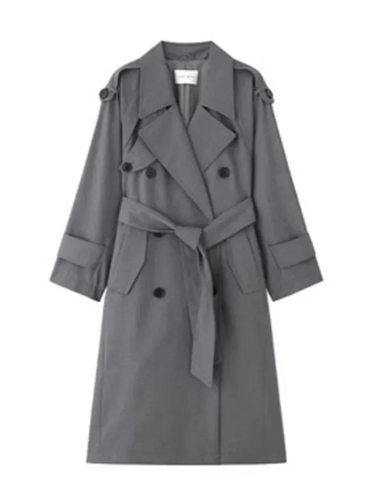 Gema gabardina oversize de color caqui